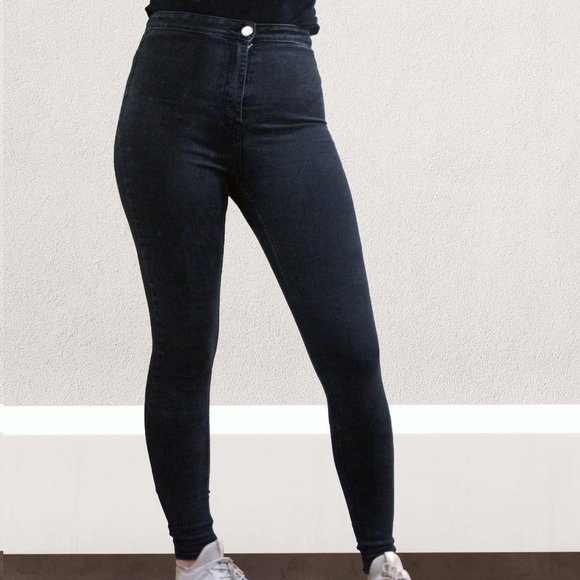 3/$15 🌺H&M Black High Waisted Skinny Jeans - Picture 1 of 11